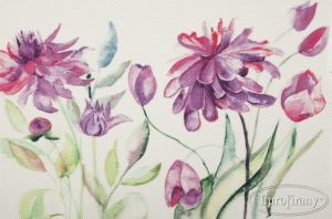 fioletowa podkładka dekoracyjna 30x45 FLOWER EUROFIRANY
