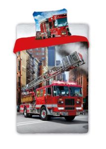 wóz strażacki pościel bawełniana młodzieżowa TURBO 001