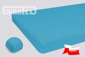 PRZEŚCIERADŁO FROTTE Z GUMKĄ 60x120 TURKUS