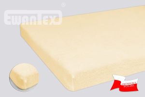 PRZEŚCIERADŁO FROTTE Z GUMKĄ 60x120 JASNA MORELA