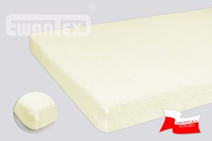 PRZEŚCIERADŁO FROTTE Z GUMKĄ 60x120 NOWE ECRU