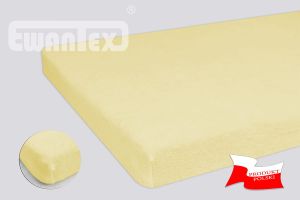 PRZEŚCIERADŁO FROTTE Z GUMKĄ 60x120 NOWY KREM