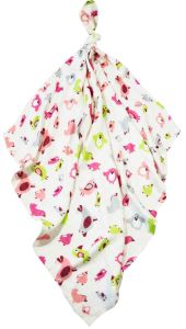 pieluszka bambusowa 30x30 PTASZKI RÓŻOWE TEXPOL