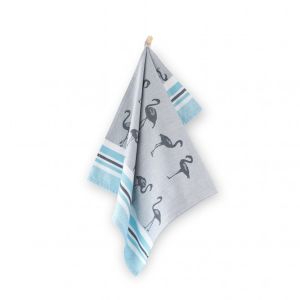 grafitowa bambusowa ściereczka kuchenna FLAMINGI ZWOLTEX