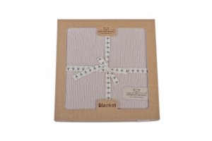 jasno beżowy bawełniany kocyk TULLY 80x100 BABY MATEX