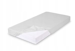 popielate prześcieradło bambusowe z gumką 160x200