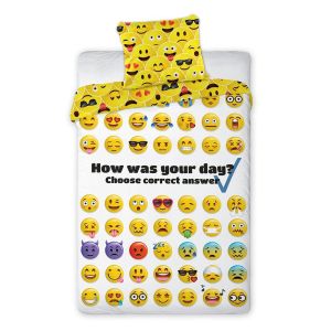 pościel bawełniana dla dzieci 140x200 EMOTKI