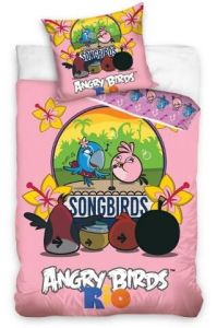 pościel bawełniana dla dzieci 160x200 Angry Birds 8012