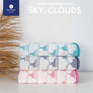 chmurki ręcznik bambusowy dla dzieci SKY CLOUDS 70x140 TEXPOL
