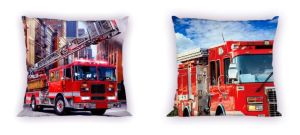 czerwony wóz strażacki poszewka bawełniana młodzieżowa turbo 001 40x40 FARO