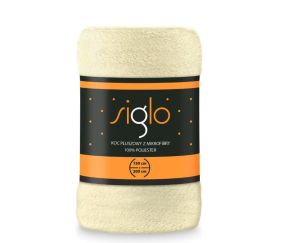 kremowy koc z mikrofibry 220X200 SIGLO FARO