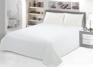 kremowa narzuta na sofę velvet 170x210 7082 CREAM MESA