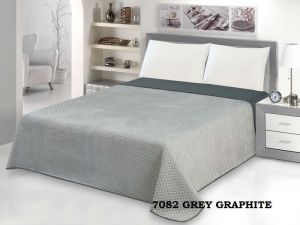 szaro-grafitowa narzuta na sofę velvet 200x220 7082 GRAY/GRAPHITE MESA