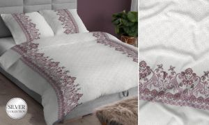 pościel z satyny bawełnianej silver 160x200 2619B