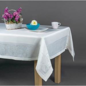 kremowy obrus Teflonowy z Ornamentem Laura 320 MESA