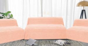 pudrowo różowa narzuta na sofę i fotele VERONA 160x210 + 2x70x160 PLUSZ MESA