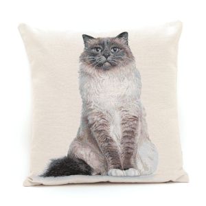 kot ragdoll poszewka dekoracyjna gobelin 45x45 IRYS