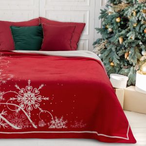 biało czerwony koc świąteczny SANTA 3 150x200 EUROFIRANY