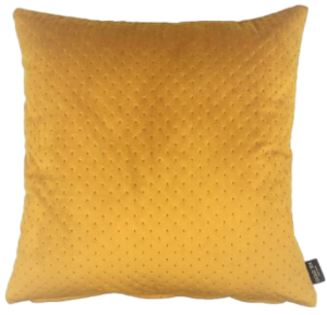 musztardowa poszewka welwetowa dekoracyjna w kropki 41/DOT 45x45 GOLD TEX