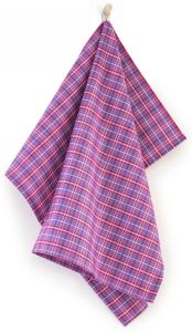 fioletowa bawełniana ściereczka kuchenna w kratkę 50x70 POTRERO ZWOLTEX