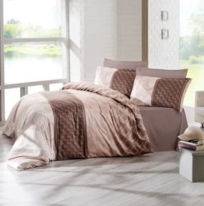 kawowa pościel z satyny bawełnianej FESTA 220x200