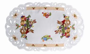 haftowana serwetka 30x45 wielkanocna do koszyczka JEDEKA