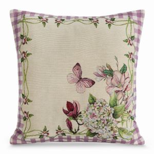 fioletowa poszewka dekoracyjna gobelinowa tkana 1225 45x45 EUROFIRANY