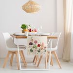 naturalny obrus gobelin szarfa kwiaty 45x140 EUROFIRANY