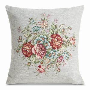 popielata poszewka dekoracyjna gobelinowa szenilowa 1233 45x45 EUROFIRANY