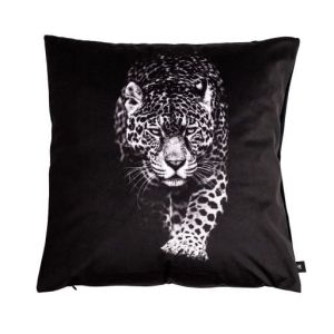 white fur pantera poszewka welwetowa dekoracyjna 45x45 CHIC HOME