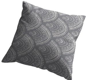 szara poszewka 45x45 kanwas o grubym splocie do salonu i ogrodu 