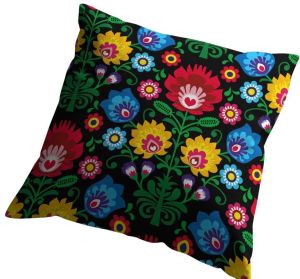 poszewka folk 45x45 kanwas o grubym splocie do salonu i ogrodu