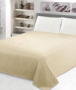 jasno beżowa narzuta na sofę velvet 200x220 7082 NEW BEIGE MESA