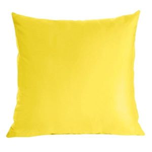 żółta poszewka z satyny bawełnianej jednobarwna