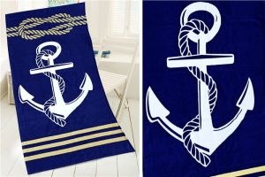 kotwica ręcznik plażowy 75x150 ancora GRENO