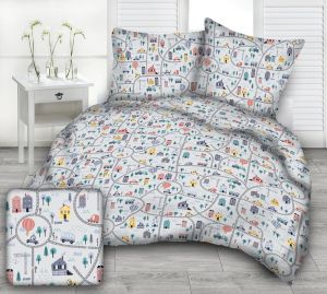 szare samochody pościel bawełniana PREMIUM POLSKA 160x200