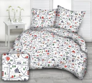 zielone samochody pościel bawełniana PREMIUM POLSKA 160x200