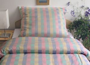 poszewka bawełniana adamaszek kolorowotkany 40x40 Andropol ŚREDNIA KRATA 