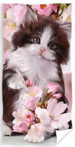 kot ręcznik bawełniany dla dzieci 70x140 CATLOVER