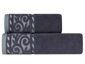 ciemno szary ręcznik kąpielowy VICTORIA 500 G/M2 ZARATEX