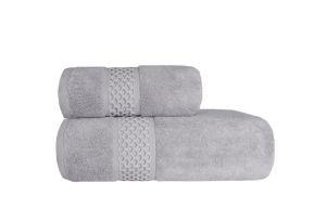 miękki szary ręcznik kąpielowy RETE soft touch 650 G/M2 FARO