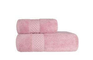 miękki różowy ręcznik kąpielowy RETE soft touch 650 G/M2 FARO
