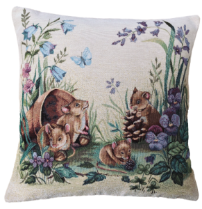 polne myszki poszewka dekoracyjna gobelin 45x45 IRYS