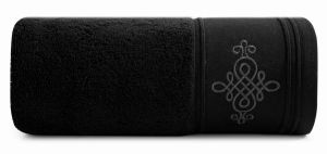 czarny ręcznik kąpielowy klasyczny 2 600 G/M2 EUROFIRANY