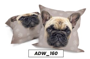 buldog francuski poszewka mikrofibra 40x40