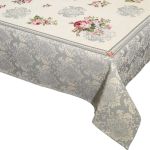 róża szara obrus gobelin IRYS