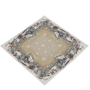 zimowy domek obrus gobelin IRYS