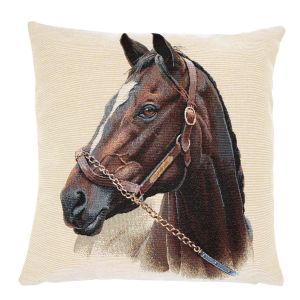 koń gniady poszewka dekoracyjna gobelin 45x45 IRYS