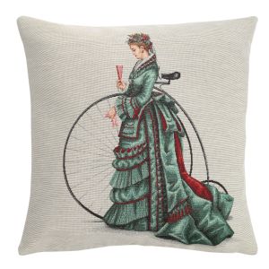 dama zieleń poszewka dekoracyjna gobelin 45x45 IRYS