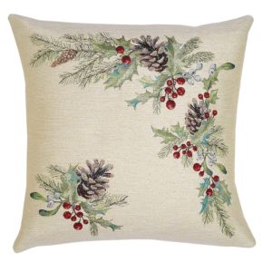 wianek zielony poszewka dekoracyjna gobelin 45x45 IRYS